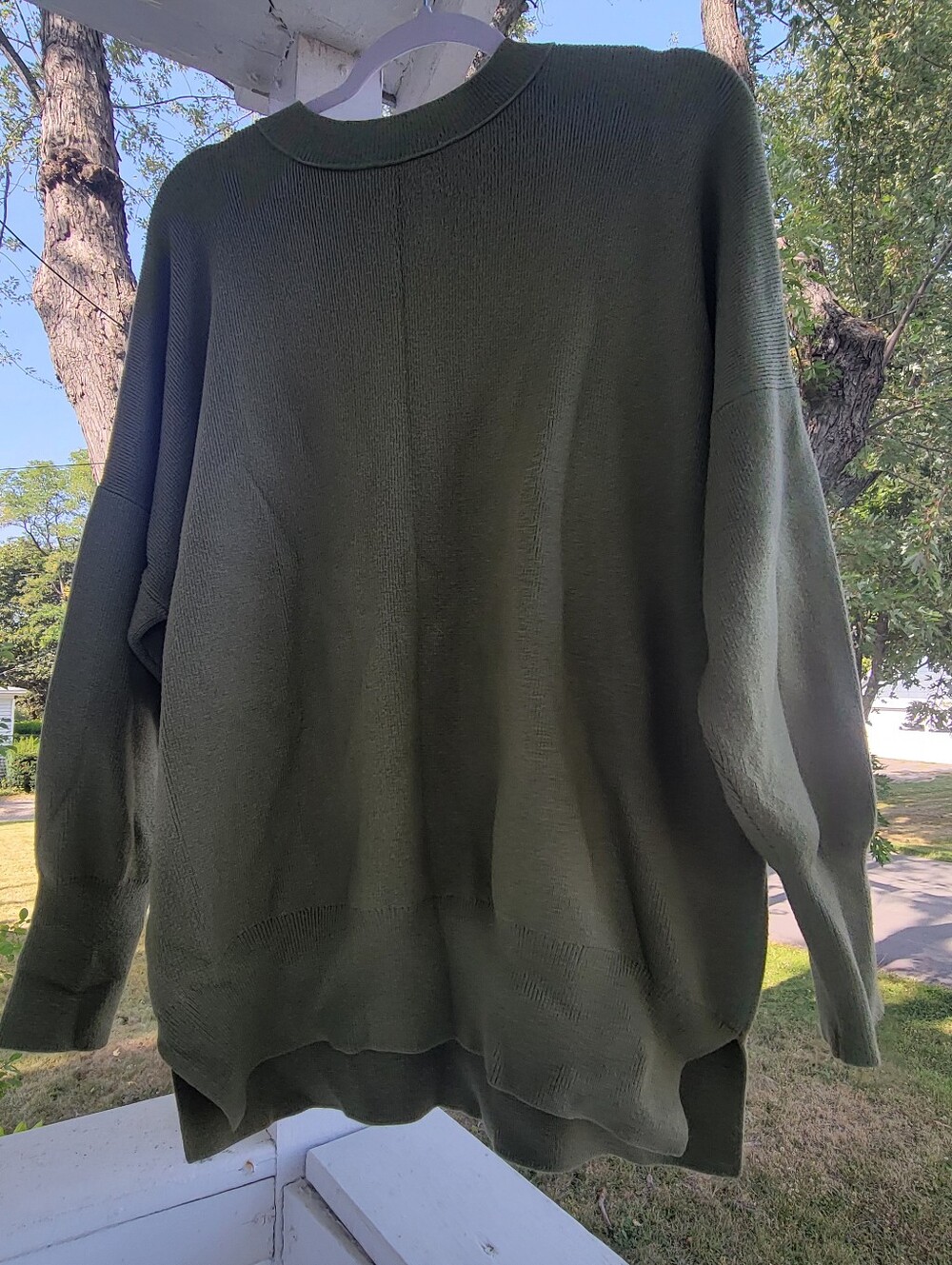 ABERCROMBIE, Tunic Sweater, Size-large, Color- Dark Green
